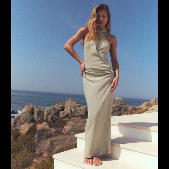 ZARA Fitted Halter Dress NWT - Picture 7 of 16